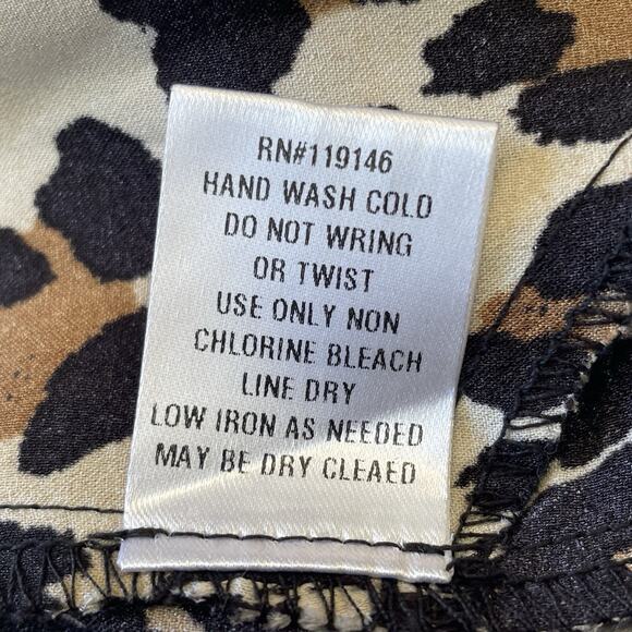 Jodifl Satin Animal Print Blazer Jacket Sz Medium Oversized Lightweight 1 Button - Picture 9 of 9